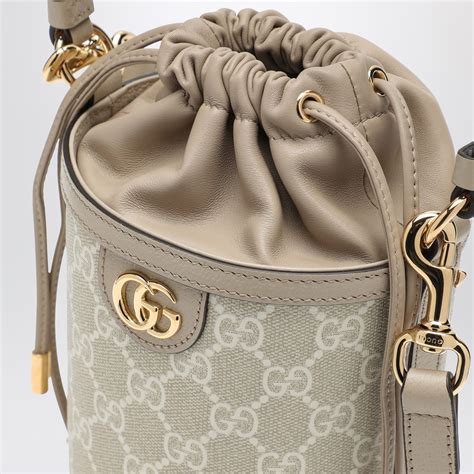 gucci beige and white supreme|Ophidia mini bucket bag in beige and white GG Supreme.